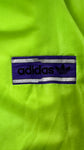 Vintage Adidas Windbreaker 80s Nylon Kapuze im Kragen Grün Lila D9 XL-XXL