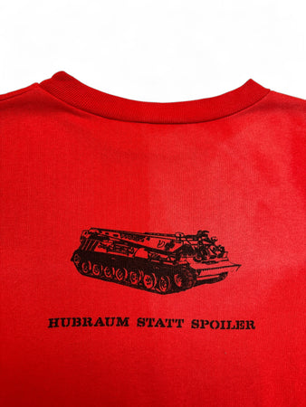 90s Sweater "Hubraum statt Spoiler - Ketten Inst" Rot L