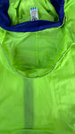 Vintage Adidas Windbreaker 80s Nylon Kapuze im Kragen Grün Lila D9 XL-XXL