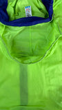 Vintage Adidas Windbreaker 80s Nylon Kapuze im Kragen Grün Lila D9 XL-XXL