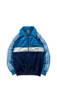 Vintage Adidas Sportjacke 80s Glänzend/Shiny Made In West-Germany Blau Weiß D94 M-L