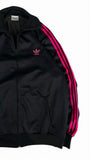 Vintage Adidas Sportjacke 80s Made In France By Ventex Schwarz Rosa 54 L-XL