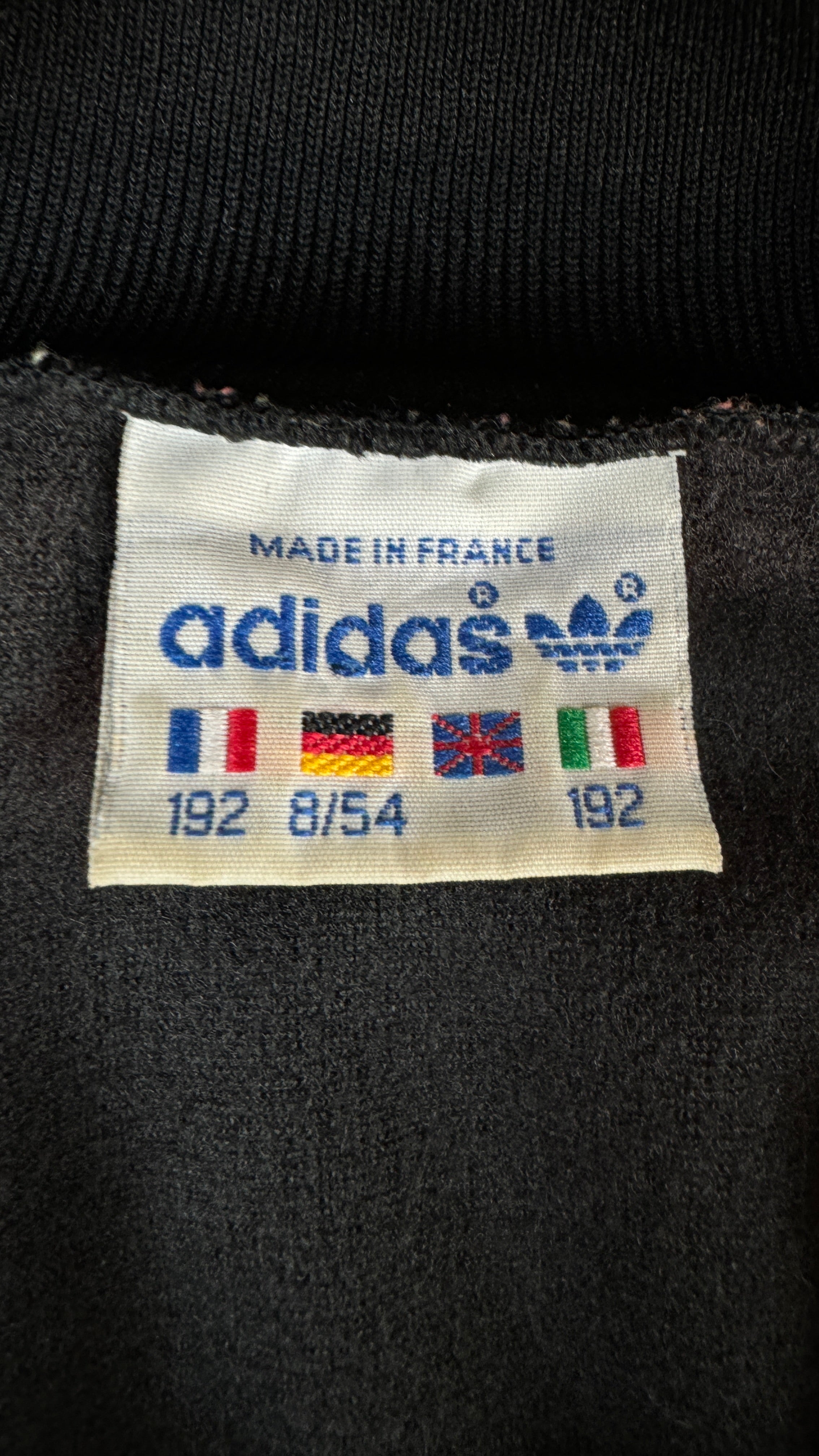 Vintage Adidas Sportjacke 80s Made In France By Ventex Schwarz Rosa 54 L-XL
