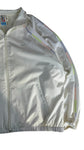 Vintage Adidas Sportjacke 80s Damen Made In West-Germany Bunte Akzente Weiß D42 M-L