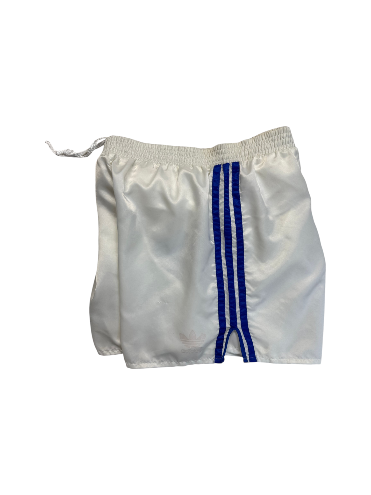 80s Adidas Shorts Nylon Glanz Sprinter Made In Slovenia Weiß - RareRags