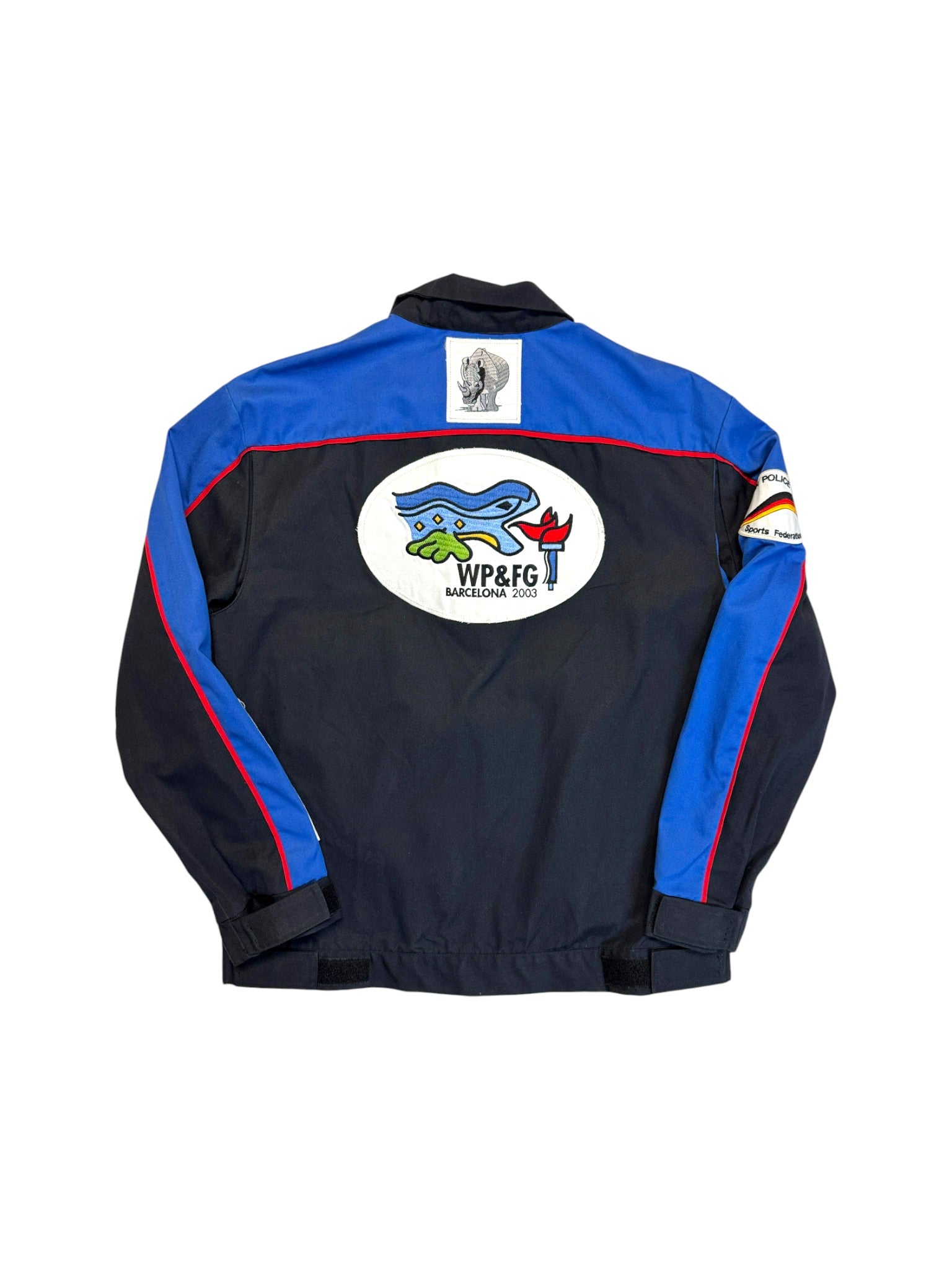 2003 German Police & Fire Jacke WP&FG Barcelona 2003 Schwarz Blau M