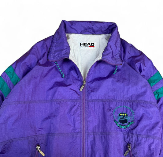Vintage Head Tracksuit 90s YKK Vislon Zip Made In Portugal Lila (54) L-XL