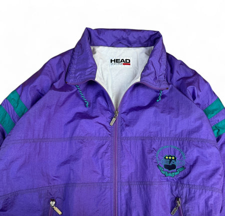 Vintage Head Tracksuit 90s YKK Vislon Zip Made In Portugal Lila (54) L-XL