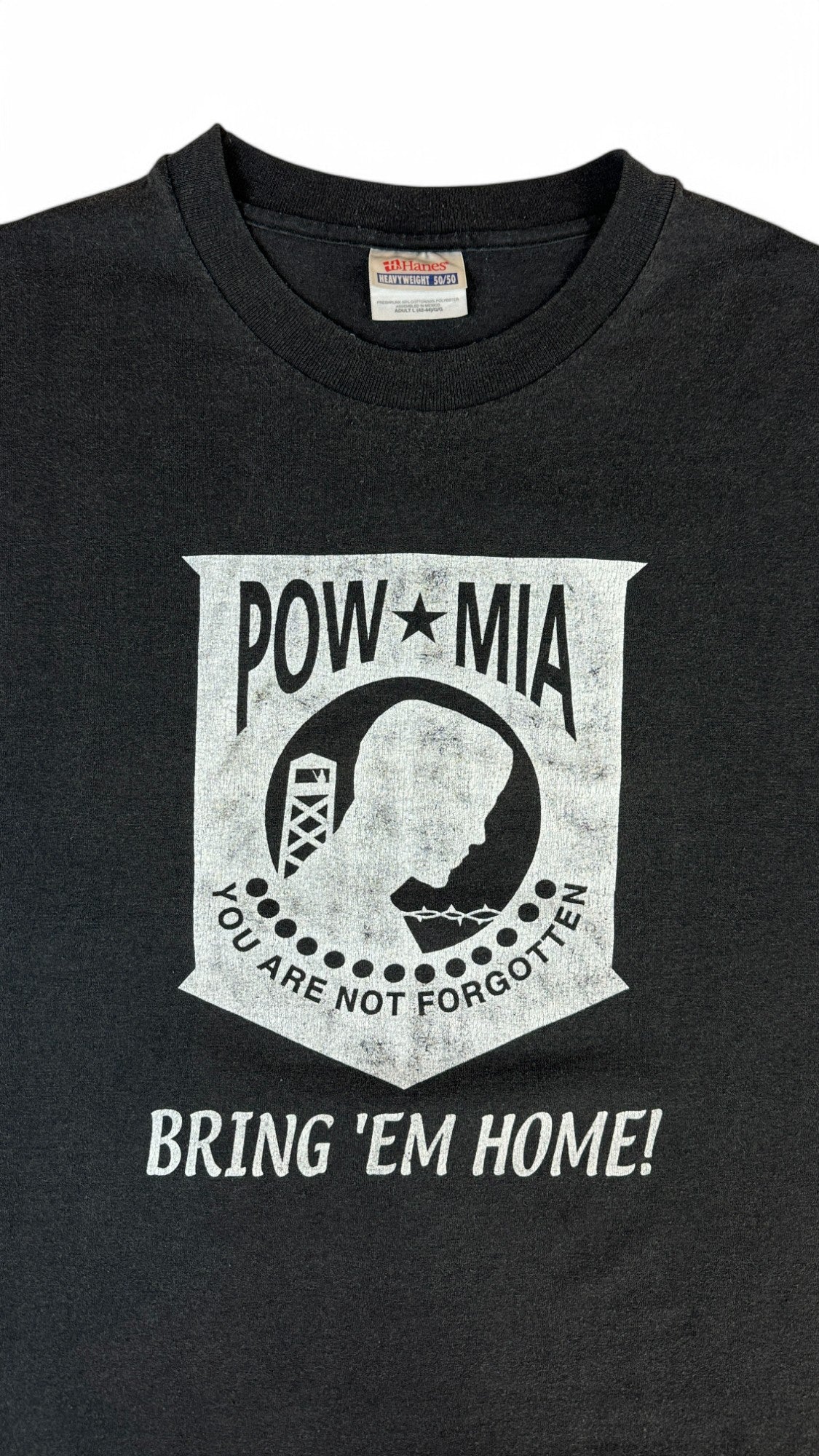 Hanes Shirt 2001 "texas association of vietnam veterans" Schwarz L - RareRags