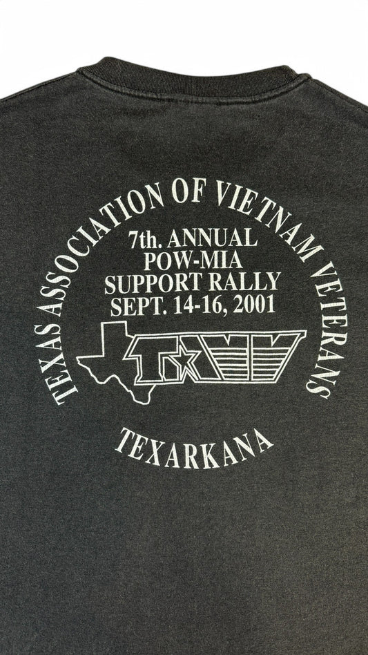 Hanes Shirt 2001 "texas association of vietnam veterans" Schwarz L