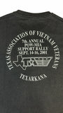 Hanes Shirt 2001 "texas association of vietnam veterans" Schwarz L