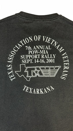 Hanes Shirt 2001 "texas association of vietnam veterans" Schwarz L