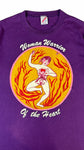 Vintage Jerzees Shirt 90s "Woman Warrior of the Heart" Made In USA, Single Stitch Sleeve Lila L