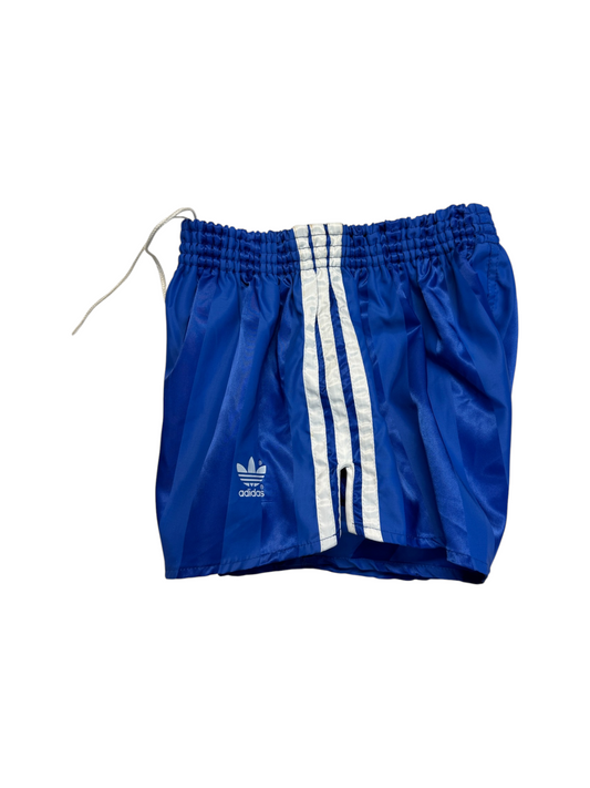 80s Adidas Shorts Nylon Glanz Sprinter Gestreift Made In West Germany Blau