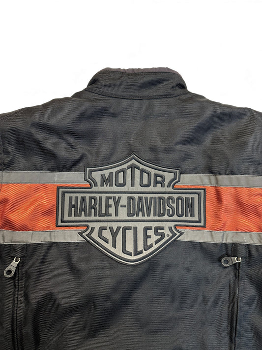 2009 Harley Davidson Bikerjacke Mit Protektoren Schwarz L