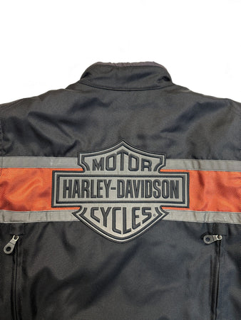 2009 Harley Davidson Bikerjacke Mit Protektoren Schwarz L