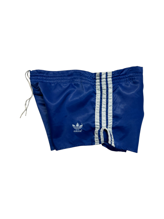 70s Adidas Shorts Nylon Glanz Sprinter Made In West Germany Blau - RareRags