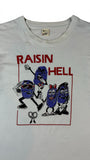 Vintage Screen Stars Shirt 80s California Raisins "Raisin Hell" Single Stitch Made In USA Weiß L-XL