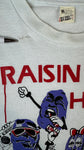 Vintage Screen Stars Shirt 80s California Raisins "Raisin Hell" Single Stitch Made In USA Weiß L-XL