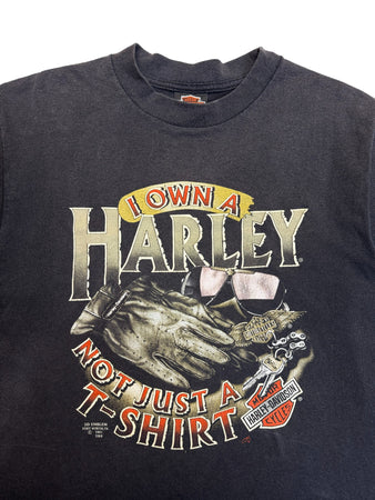 1991 Harley Davidson Shirt 3D Emblem "I own a Harley not just a shirt" Single Stitch Made In USA, L