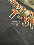 1991 Harley Davidson Shirt 3D Emblem "I own a Harley not just a shirt" Single Stitch Made In USA, L
