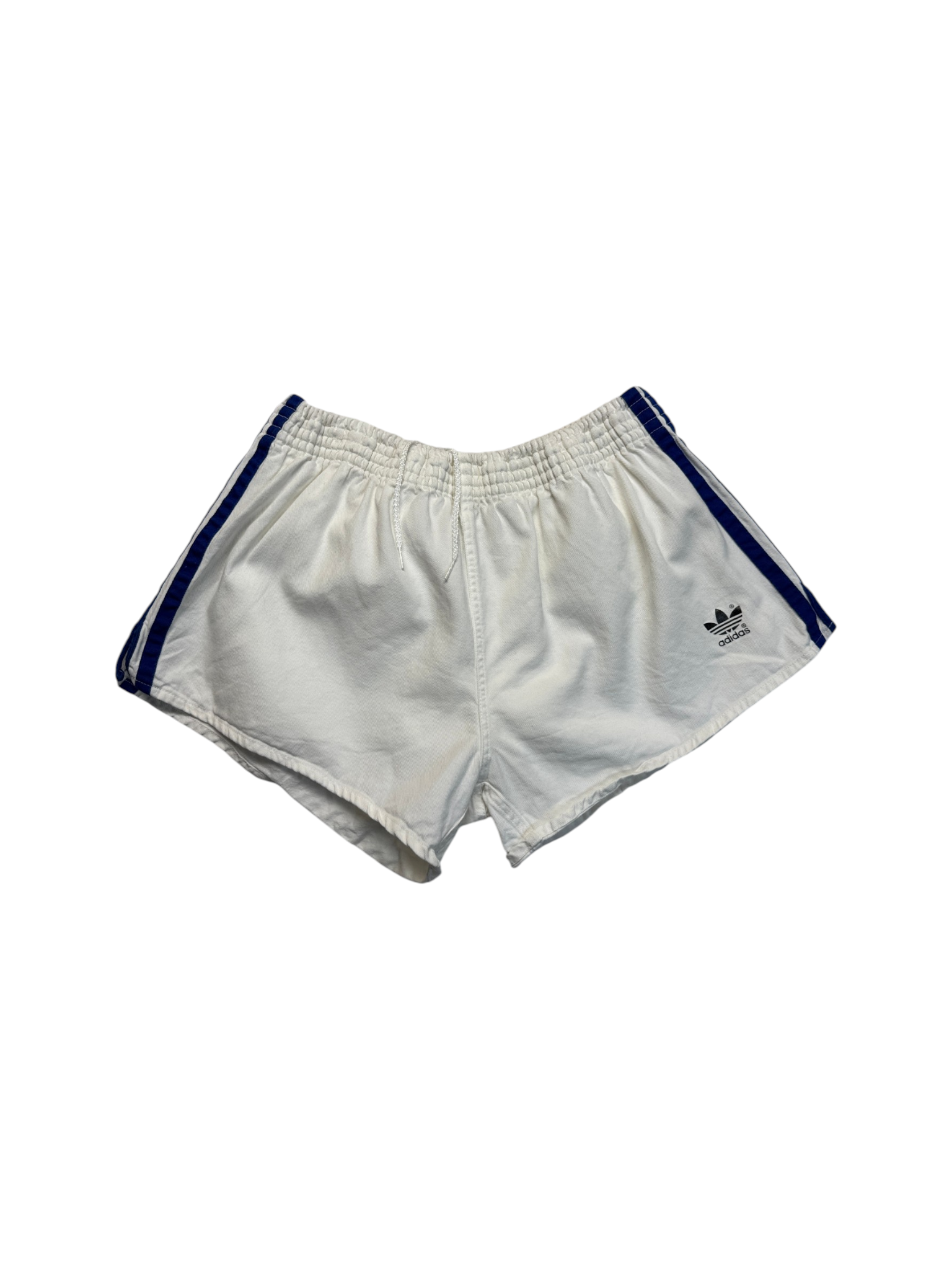 80s Adidas Shorts Sprinter Baumwolle Made In West Germany Weiß - RareRags