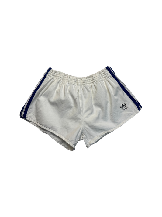 80s Adidas Shorts Sprinter Baumwolle Made In West Germany Weiß - RareRags