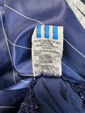 80s Adidas Shorts Nylon Glanz Sprinter "Santiago" Gestreift Made In West Germany Dunkelblau