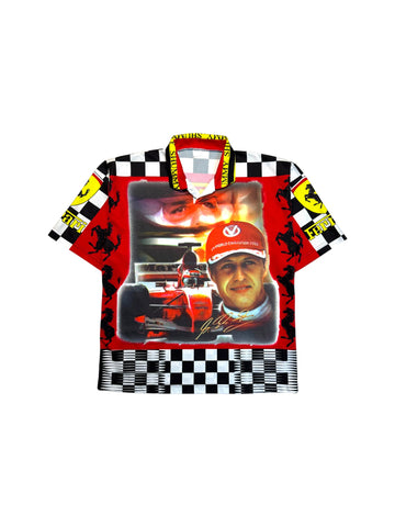 90s Ferrari Bootleg Trikot Michael Schuhmacher Rot Schwarz XXL