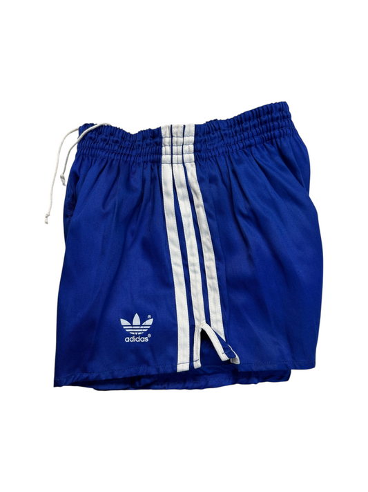 80s Adidas Shorts Sprinter Baumwolle Made In Yugoslavia Blau - RareRags