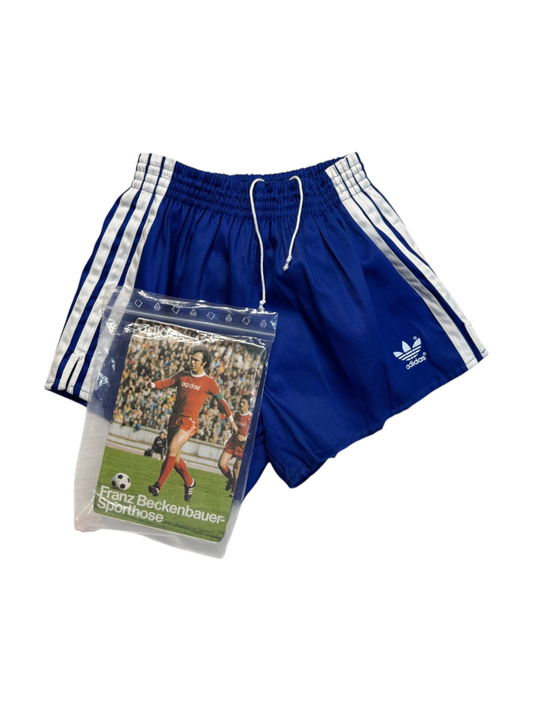 80s Adidas Shorts Sprinter Baumwolle Made In Yugoslavia Blau - RareRags