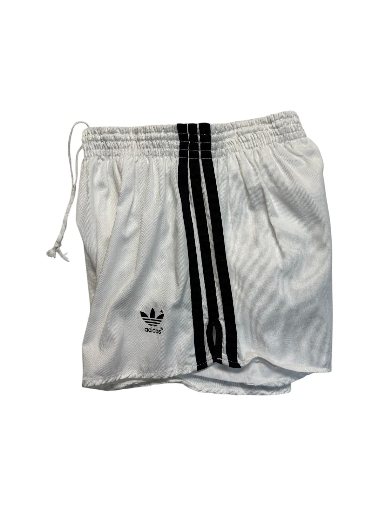 80s Adidas Shorts Sprinter Baumwolle Made In Yugoslavia Weiß - RareRags