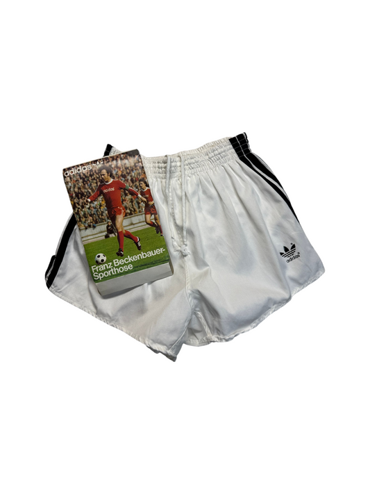 80s Adidas Shorts Sprinter Baumwolle Made In Yugoslavia Weiß - RareRags