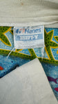 Vintage Hanes Shirt 1991 Monterey Bay Aquarium "Sharks have outlasted dinosaurs..." Single Stitch Made In USA Weiß M-L