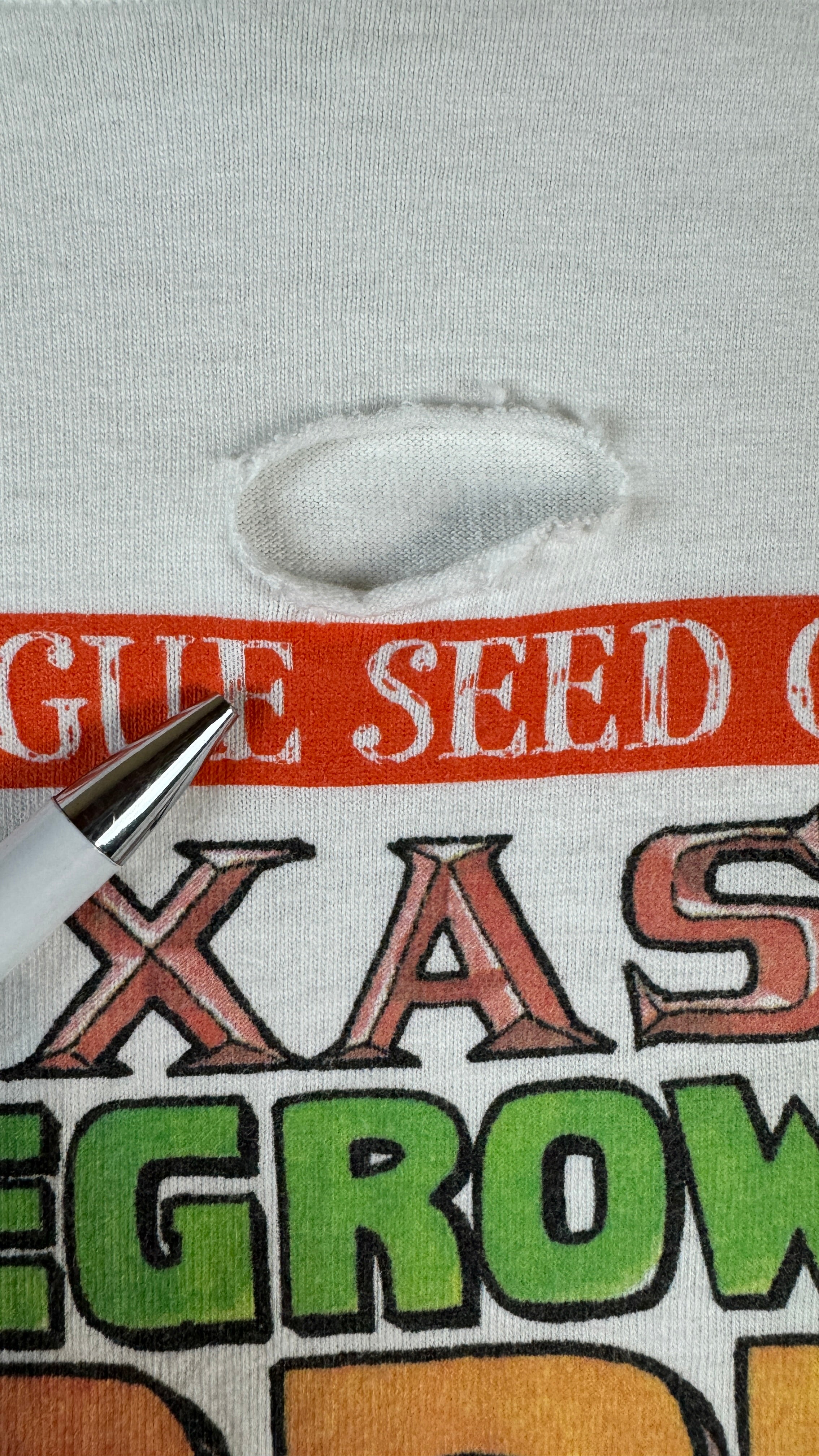 Vintage Alore Shirt 2001 politische Satire George W. Bush "Texas Homegrown Dope-Bushleague" Single Stitch Made In USA Weiß XL