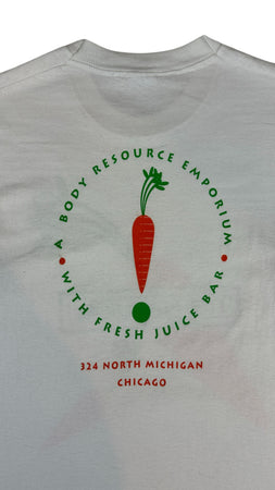 Vintage Fruit Of The Loom Shirt 90s "Body Resource Emporium" Single Stitch Made In USA Weiß L