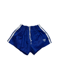 80s Adidas Shorts Sprinter Baumwolle Made In Yugoslavia Blau - RareRags