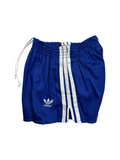 80s Adidas Shorts Sprinter Baumwolle Made In Yugoslavia Blau - RareRags