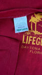 Vintage Mayo Spruce Cropped Shirt 80s Lifeguard Daytona Beach Florida Single Stitch Made In USA Rot M