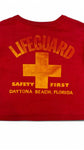 Vintage Mayo Spruce Cropped Shirt 80s Lifeguard Daytona Beach Florida Single Stitch Made In USA Rot M