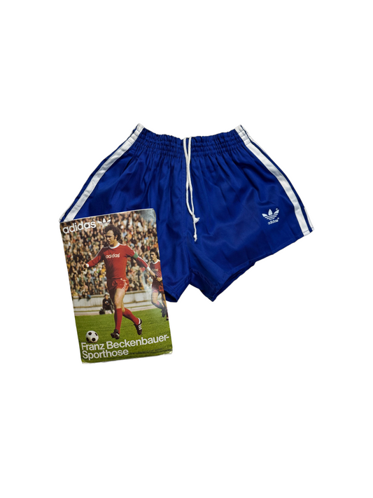 80s Adidas Shorts Sprinter Baumwolle Made In Yugoslavia Blau - RareRags