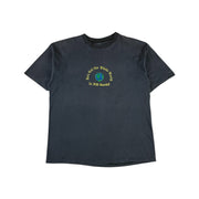 Vintage Shirt 90s "He's Got the Whole World in HIS Hands!!" Single Stitch Schwarz L-XL - RareRags