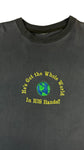 Vintage Shirt 90s "He's Got the Whole World in HIS Hands!!" Single Stitch Schwarz L-XL