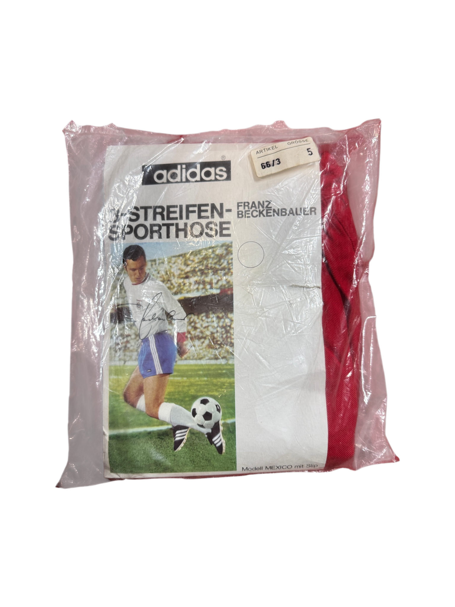 70s Adidas Shorts Sprinter Baumwolle Franz Beckenbauer Neu Und Versiegelt Rot - RareRags
