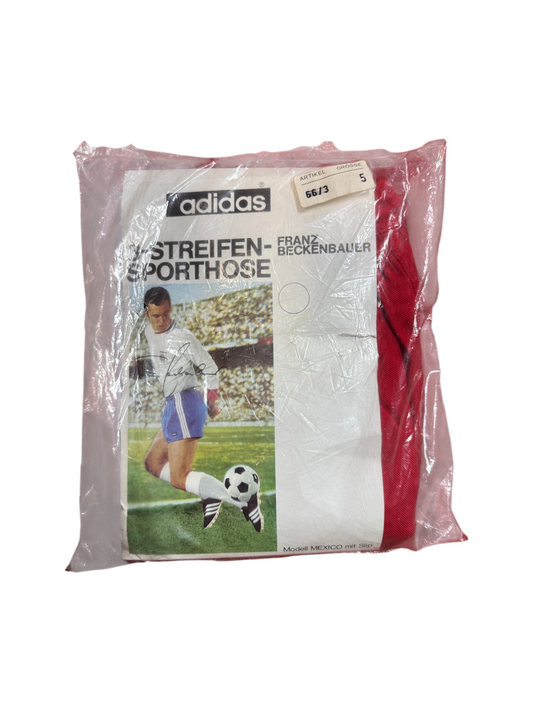 70s Adidas Shorts Sprinter Baumwolle Franz Beckenbauer Neu Und Versiegelt Rot - RareRags
