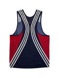 80s Adidas Sport Tanktop Made In Portugal Blau Rot