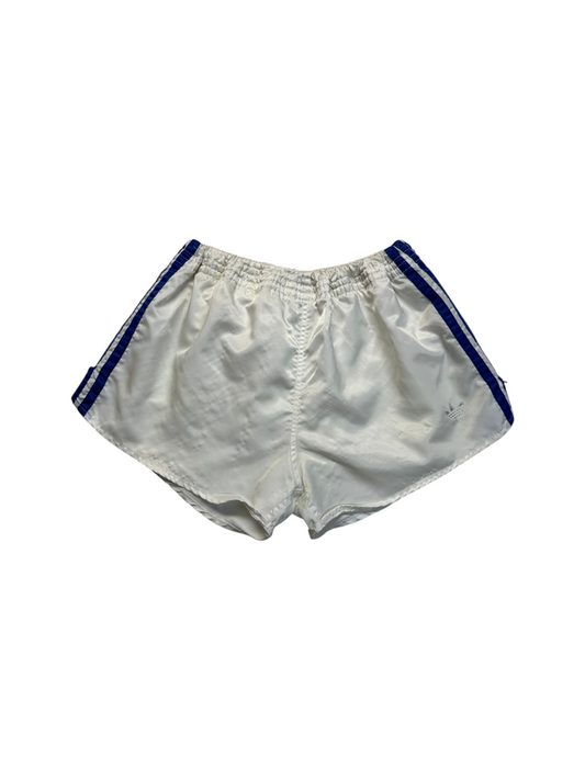 80s Adidas Shorts Nylon Glanz Sprinter Made In West Germany Weiß - RareRags