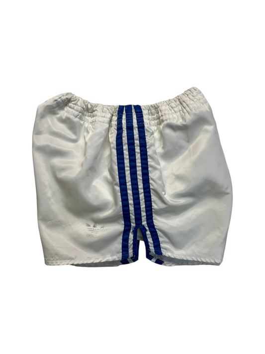 80s Adidas Shorts Nylon Glanz Sprinter Made In West Germany Weiß - RareRags