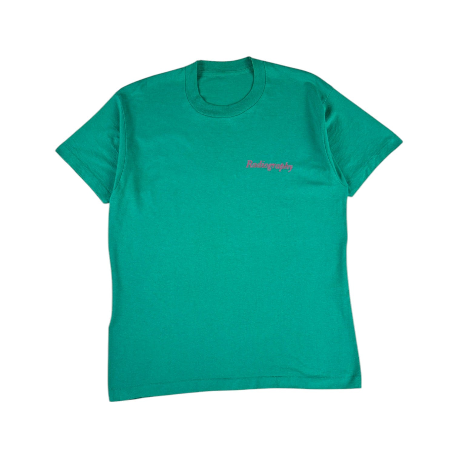 Vintage Shirt 90s "radiographers are the best 'Tippers'" Single Stitch Grün M-L - RareRags