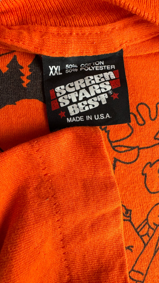 Vintage Screen Stars Shirt 90s "This Ones Barely Legal" Trego Junction Single Stitch Made In USA Orange XXL